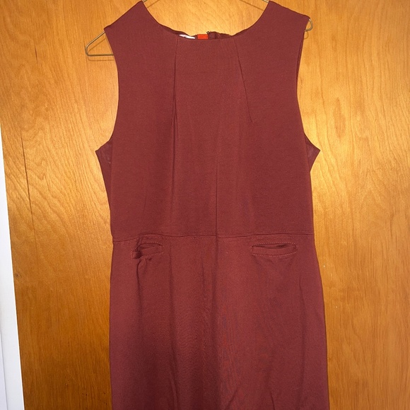 Brown Anne Klein Dress Front Slide Pockets Size 14 - Picture 3 of 5